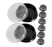 Beatifufu 8pcs DIY Nail Art Sequins Reusable Plastic Jars Portable Small Storage Jars for Crafts and Nail Glitter