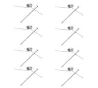 Beatifufu 8pcs Hair Claw Clip Spring Replacement in Silver V-type Spring Hardware for Hairpin Repair Multipurpose Design for DIY Hair Styling and Professional Salon Use