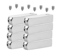 Beatifufu 8pcs Metal Shoelace End Caps Square Stylish Shoelace Tips Replacement Drawstring Heads for Sneakers Casual Shoes Pants and Hats Easy Wear