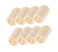 Beatifufu 8pcs Natural Loofah Bath Scrubbers Quick-drying Exfoliating Shower Sponges for Gentle Skin Massage and Kitchen Cleaning Dual-purpose Natural Sponge Pads
