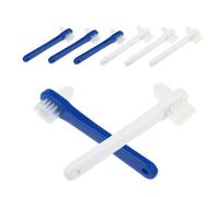 Beatifufu 8pcs Portable Dual-Head Toothbrush Set Mini Soft Bristle Toothbrush for Adults Boys and Girls Travel-Friendly Denture Brush Cleaning Function