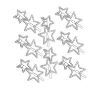 Beatifufu 8pcs Sparkle Star Hair Clips for Women Elegant Accessories for All Hair Types for Parties and Daily Wear Charming Five-point Design