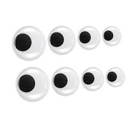 Beatifufu 8pcs Wiggling Googly Eyes Black and White Craft Decors Vivid Eyeball for DIY Scrapbooking Crafting and Creative Projects Multiple Included