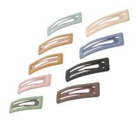 Beatifufu 9pcs Matte Metal Hair Clips for Women and Snap Barrettes in Blue Milk Tea Pink Colors Lightweight Hairpins for Styling Makeup and Daily Use