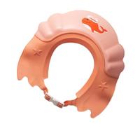 Beatifufu Adjustable Hair Washing Hat for Protective Shampoo Shield Bath Visor Flexible Lightweight Pink Whale Design Guards Face and Eyes During Shower Portable for Travel