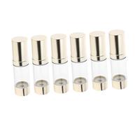 Beatifufu Airless Pump Bottles 6pcs Refillable Empty Bottles Squeeze Action Perfect for Shampoo Perfume Portable Storage Dispenser