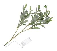 Beatifufu Artificial Olive Branch Night Light for Home Decor, Energy Efficient Multifunctional Green Olive Leaf Branch Made of Abs and Pvc, Indoor Decorative Lighting