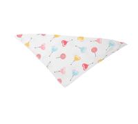 Beatifufu Baby Girl Cotton Triangle Drool Bib 1pcs White Adjustable Button | Loop Fabric, Lightweight Absorbent Design for Teething Use, Simple Bandana Shape for Everyday Feeding Random Style