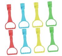 Beatifufu Baby Pull Ring Baby Hanging Ring for Walking Training on The Bed Plastic, Comfortable Grip, Workmanship, 8Pcs