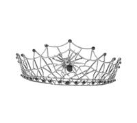 Beatifufu Baroque Alloy Bridal Hair Crown Spider Web Tiara Lightweight Comfortable Fit Wedding Headpiece for Women Party Costume Accessories