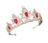 Beatifufu Baroque Rhinestone Crown Bridal Headband Elegant Wedding Headdress for Bride Simple Structure Hair Accessory for Parties and Special Occasions