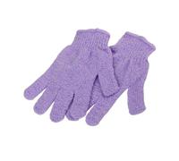 Beatifufu Bath Exfoliating Gloves Pair Acrylic Fibers Body Scrub Wash Mitts for Adults Stimulates Circulation Removes Dead Skin Suitable for Shower and Household Cleaning Random Random Color