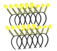 Beatifufu Bee Antenna Headbands with Adorable Ant Antenna Shape 12pcs Lightweight Comfortable Cloth Hair Hoops for Carnival Cosplay Costume Accessory