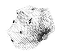 Beatifufu Black Funeral Hairpins Hair Clips Tulle Veil and Wave Dot Pattern, Single Piece Bobby Pin for Women Girls Mourning Hair Accessory