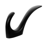 Beatifufu Black Zinc Alloy Hanging Coat Hook with Scientific Curve Easy to Install Wall Hook for Bathroom Towels and Hats Simple Classic Style