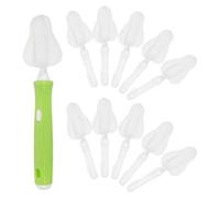 Beatifufu Bottle Brush Sponge Replacement 10pcs Nipple Brush Heads, Portable Detachable Refills for Small Feeding Accessories, Won’t Scratch, Cleaning Use