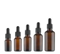 Beatifufu Bottles Brown Oil Glass Dropper Essential Refillable for 12pcs 15ml with Pipette Bottom and Accessories Suitable Muscle Liquid Travel