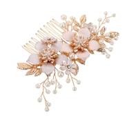 Beatifufu Bridal Crystal Hair Comb for Bride Wedding Featuring Imitation Pearls and Rhinestones Hair Clip for Wedding Guest Bridesmaids