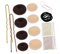 Beatifufu Bun Making Kit for Women Girls Includes Donut Hair Bun Makers U Shape Hair Clips