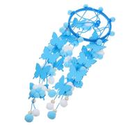 Beatifufu Butterfly Felt Balls Crib Mobile Cotton Hanging Decoration for Nursery Bed Pendant Soft Sensory for Girl