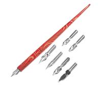 Beatifufu Calligraphy Dip Pen Set with Straight and Oblique Holders for Comic Drawing and Hand Lettering Durable Ink Flow Pens for Classroom Home and Travel Use