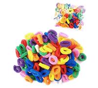 Beatifufu Candy Color Elastic Hair Bands 50pcs Random Color Stretchy Ponytail Holders for Girls and Women