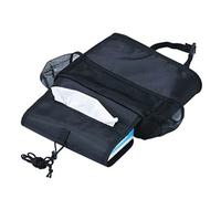 Beatifufu Car Ice Pack Insulation Bag with Large Multi-pocket Storage Black Oxford Cloth Car Seatback Organizer for Travel and Long Journeys Wear-resistant Insulated Cooler