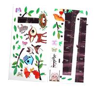 Beatifufu Cartoon Branch Wall Sticker for Kids Room Decor Growth Chart Height Measure Decal
