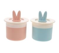 Beatifufu Cartoon Bunny Ear Foaming Face Wash Maker 2pcs Travel Size Shampoo Dispenser Hand Pump for Skin Care and Makeup