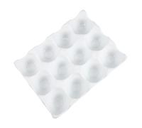 Beatifufu Ceramic Egg Tray Egg Storage Tray for Refrigerator White Ceramic for Kitchen Use and Organized