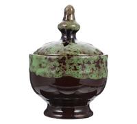 Beatifufu Ceramics and Multi-purpose Censer Holder Incense Burner Decor with Antiquing Style, Lightweight Artistic Atmosphere Green Desktop Aroma Burner for Home and Dining Room Use