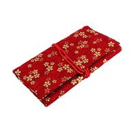 Beatifufu Cherry Makeup Bag Toiletry Storage Organizer for Women Capacity Cosmetic Pouch for Travel and Everyday Use Stylish Red Floral Design