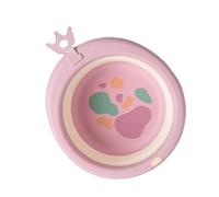 Beatifufu Collapsible Baby Washbasin Foldable Infant Face Bathtub Portable Silicone Basin for Newborns Outdoor Travel Pink