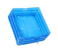 Beatifufu Collapsible Inflatable Foot Bath Basin with Handles Portable Blue Foot Soaking Tub for Pedicure Spa Home Travel Outdoor Pool Pet Bath Accessory