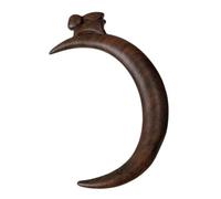 Beatifufu Creative Moon Shaped Hair Fork with Rabbit Charm Lightweight Hair Stick for Hanfu Traditional Chinese Style Bun Accessories Smooth Surface Styling Tool for Women