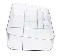 Beatifufu Desktop Cosmetic Storage Case Transparent Makeup Organizer Lipstick Compartments Efficient Bathroom and Bedroom Organizer for Skincare Products and Jewelry and Lightweight Design