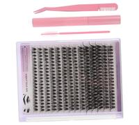 Beatifufu Diy Cluster Eyelash Extension Kit with Individual Lashes Bond Seal and Remover Natural Look for Self-application Travel-friendly Pink Tool Set for Makeup Use
