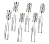 Beatifufu DIY Lip Color Container DIY Lip Gloss Bottle 6Pcs 11Cm Leak-Proof Easy to Carry Plastic with Rhinestone Lid and Brush Head for Travel Makeup Samples