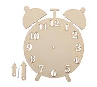 Beatifufu DIY Wooden Teaching Clock Model Educational Math for Enhance Cognitive Skills Versatile Busy Board Parts Easy to Paint Surface for Early Learning Activities