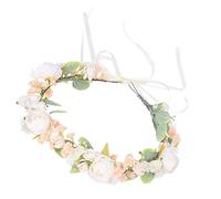 Beatifufu Djustable Bridal Wreath Headdress Wedding Headbands Set Elegant Flower Bud Headpiece