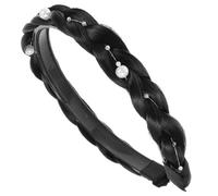 Beatifufu Elegant Pearl Headpiece for Women Braiding Headband for Thin Hair Statement Headband for Women