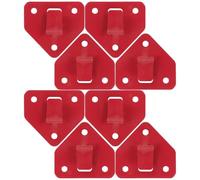 Beatifufu Fire Extinguisher Bracket Holder 8 Pcs Heavy Duty Iron Red Fire Extinguisher Stand Wall Mount Brackets with Unique Shape for Home Wall Use