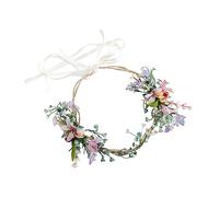Beatifufu Floral Headband for Women Bride Flower Head Garland Pride Outfits Accessory