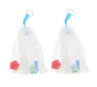 Beatifufu Foaming Net Pouches for Face Cleansing 2-pcs Small Soap Saver Mesh Bags Bubble Making Household Soap Foaming Bags for Daily Skincare