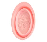 Beatifufu Foldable Silicone Makeup Brush Cleaner Bowl with Scrubber Pad Reusable Flexible Washing Tool for Various Brushes Portable Travel-friendly Design for Residue Removal and Gentle Deep