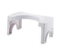 Beatifufu Folding Toilet Foot Stool for Adults Anti-Slip Compact Step Stool Space-Saving Bathroom Squatting Platform Plastic Footrest for Healthier Bowel Movements