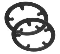 Beatifufu Front Plate for Bike Chainring Protector Plastic Black 2pcs with Easy Installation and Universal Fit Bike Sprocket Guard to Ensure Designed for Mountain Biking and City Commuting