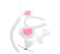 Beatifufu Fuzzy Mouse Ears Costume Set with Bow Tie and Tail for Adults Soft Comfortable Headband Mouse Dress Up Accessory for Halloween Birthday Parties Cosplay and Masquerades