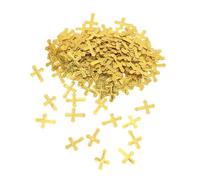 Beatifufu Gold Cross-shaped Confetti for Christening Decorations Religious Ceremony Table Scatter for Baptisms Weddings Birthday Party Decor Easy Cleanup and Fade-resistant