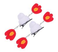 Beatifufu Halloween Flame Devil Mini Hat Hair Clips for Women Lightweight Snap Barrettes Cosplay Party Headwear Accessories Cloth Design for Comfortable Wear